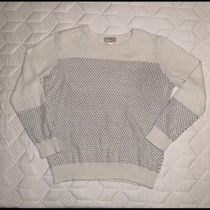 LOFT SMALL HEART DETAIL SWEATER SZ L